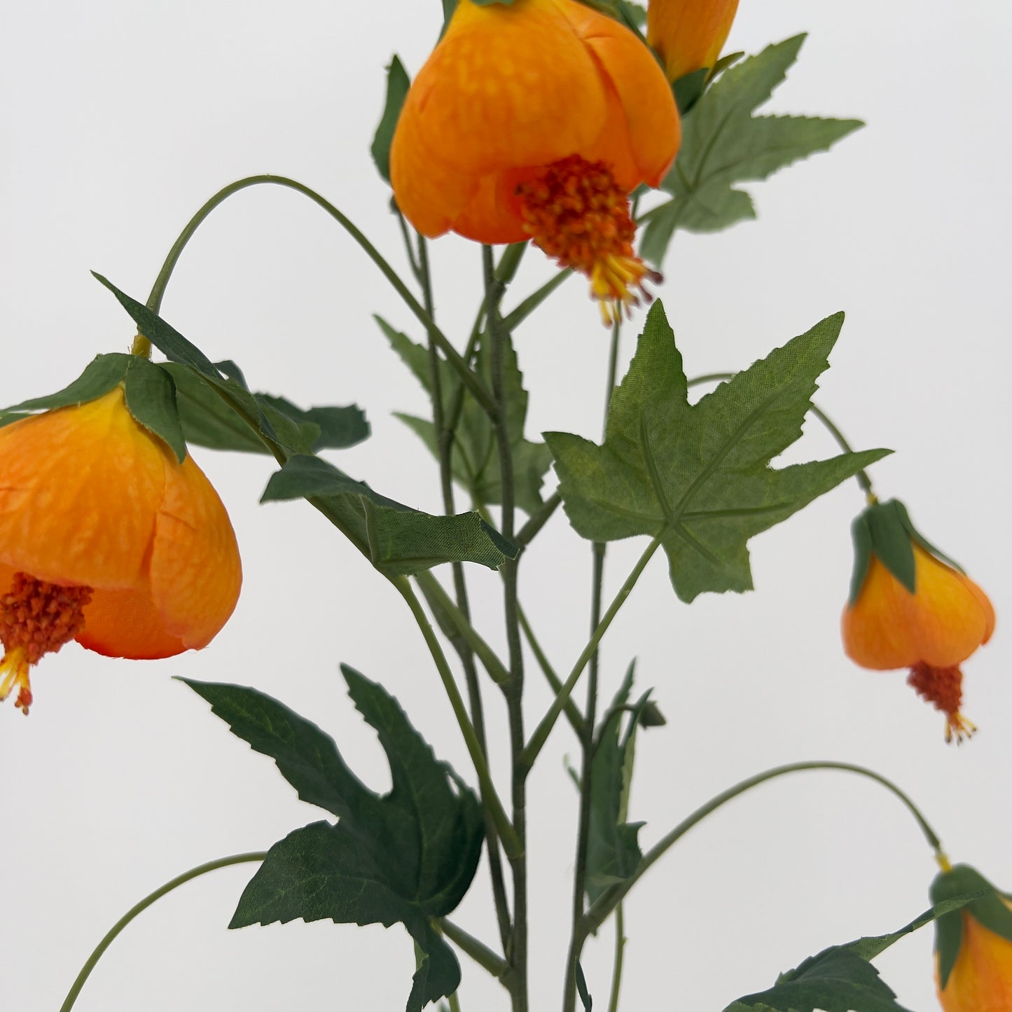 Kunsttak Abutilon spray in roze, fuchsia en geel, 100cm