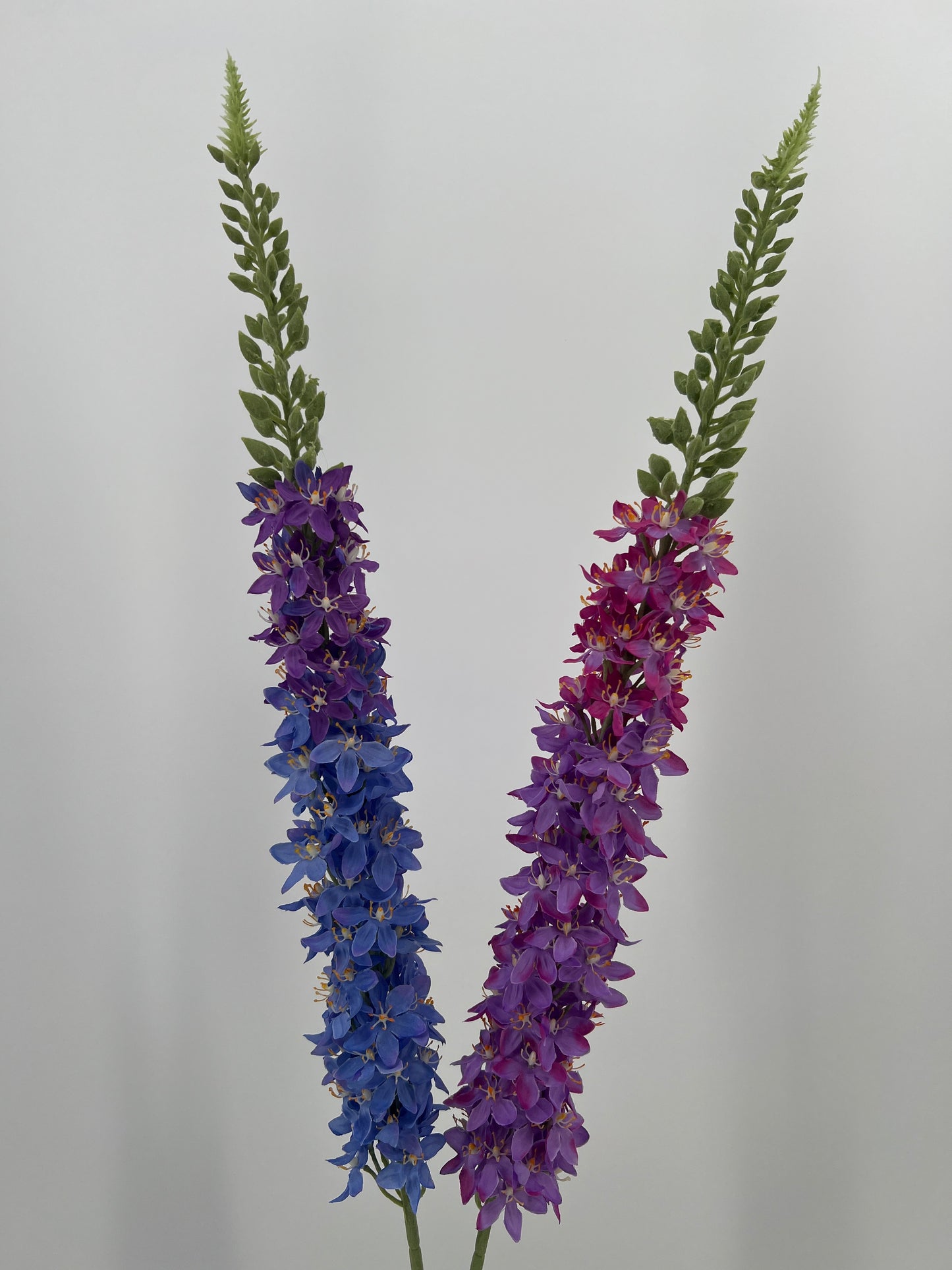 Lupinus kunsttak in blauw/paars en paars/lavendel, 109cm