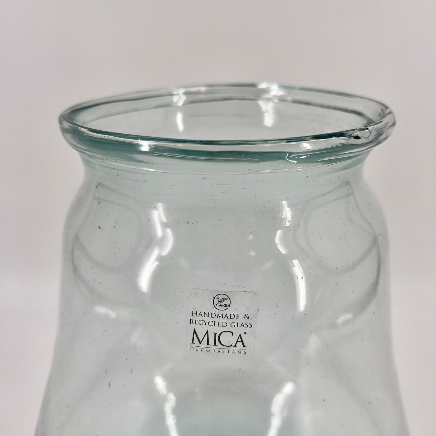 Glazen gerecycelde vaas "Jive", 30x23,5cm