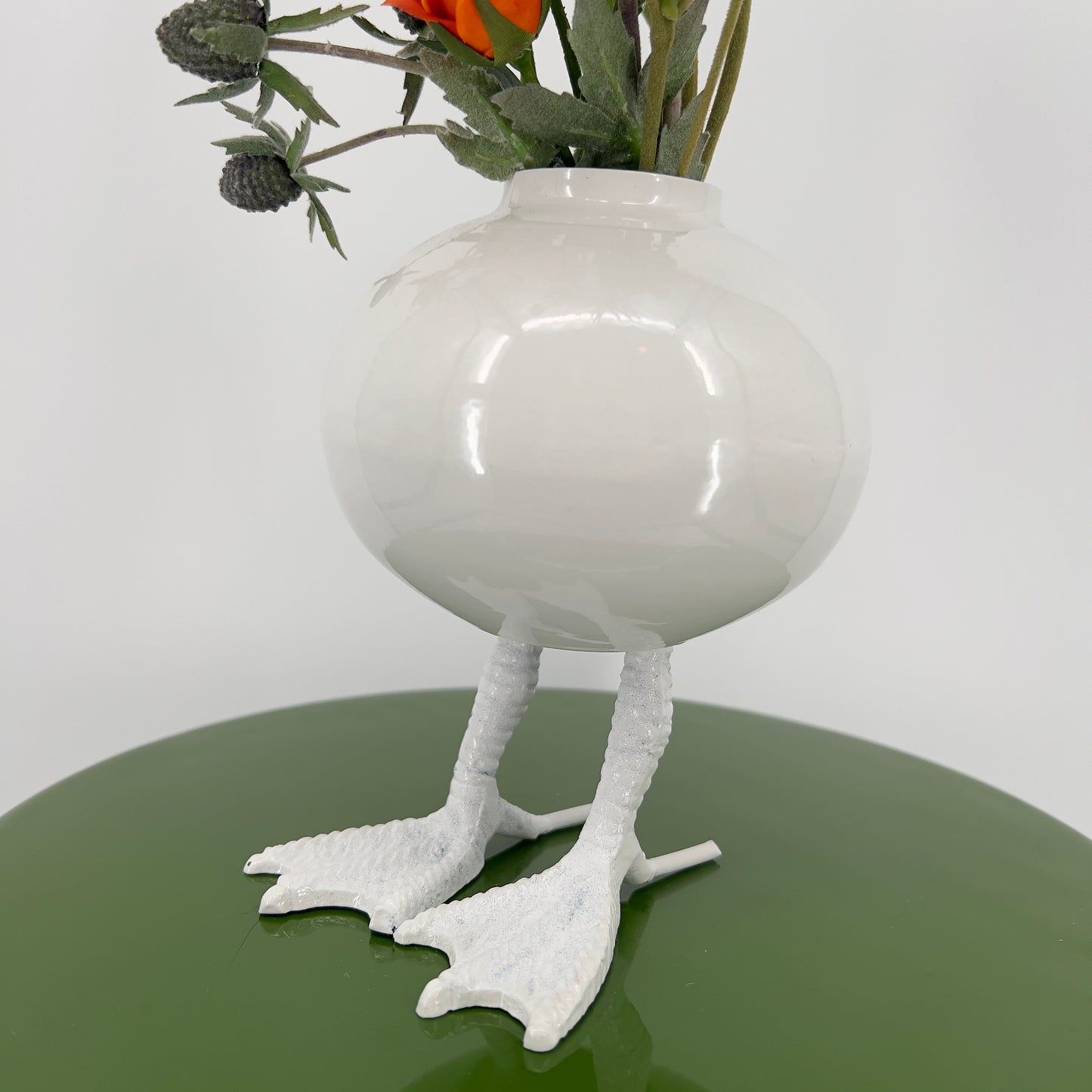 Zijden kunstboeket "Happy Duck" met vaas, 50cm