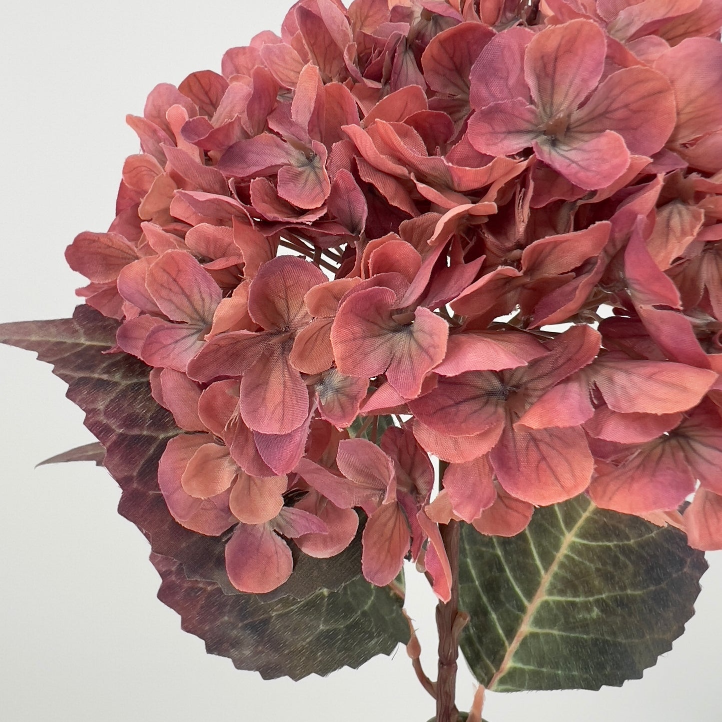 Hortensia kunsttak/zijdebloem L paars of oud roze, 70cm