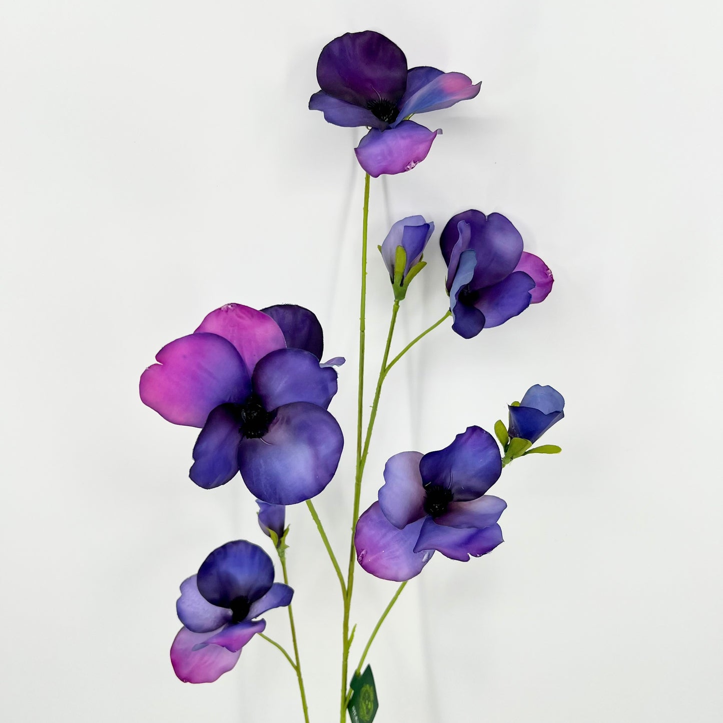 Silk-ka kunst Violen in paars, lavendel en mauve, 103cm