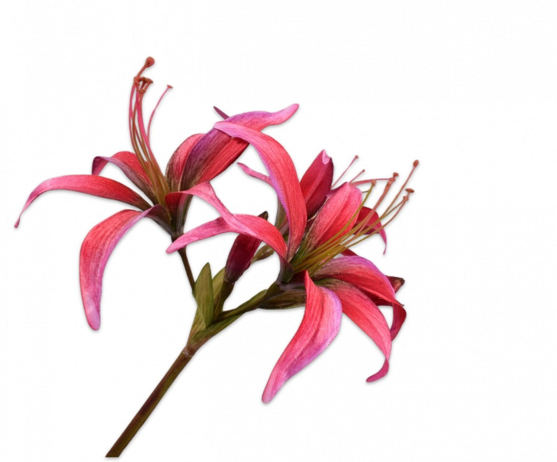 Silk-ka Amaryllis kunst steel in roze, 80cm
