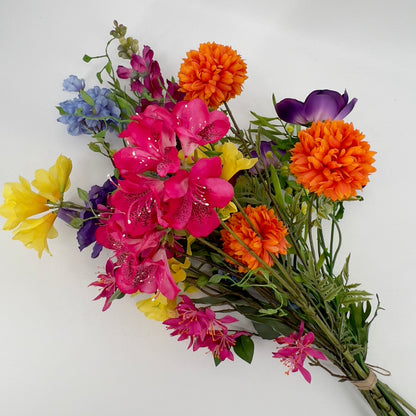 Gemengd groot kunstboeket "Flora Fantasia", 85cm