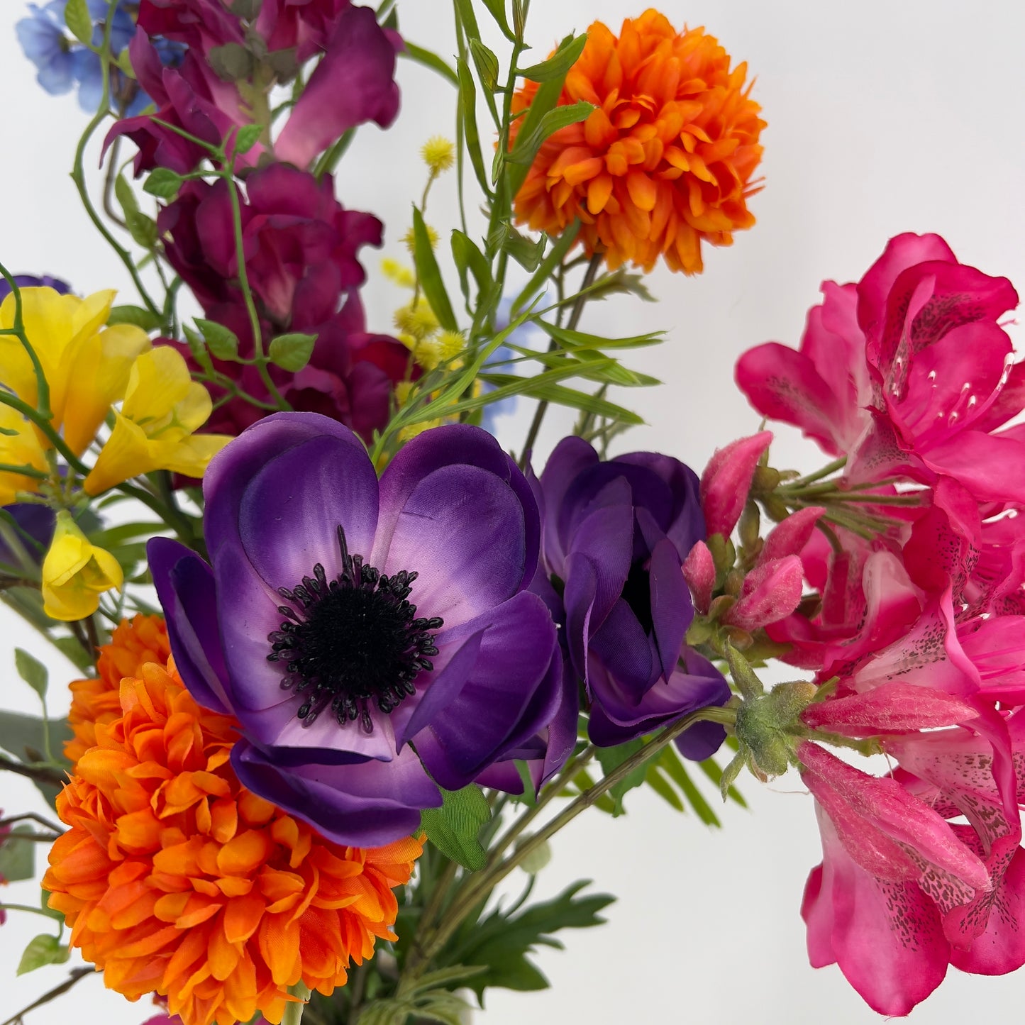 Gemengd groot kunstboeket "Flora Fantasia", 85cm