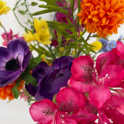 Gemengd groot kunstboeket "Flora Fantasia", 85cm