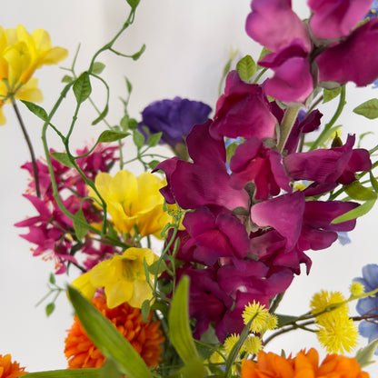 Gemengd groot kunstboeket "Flora Fantasia", 85cm