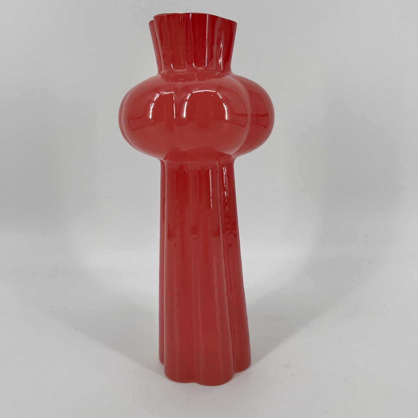 Glazen vaas Marley in roze, 25cm