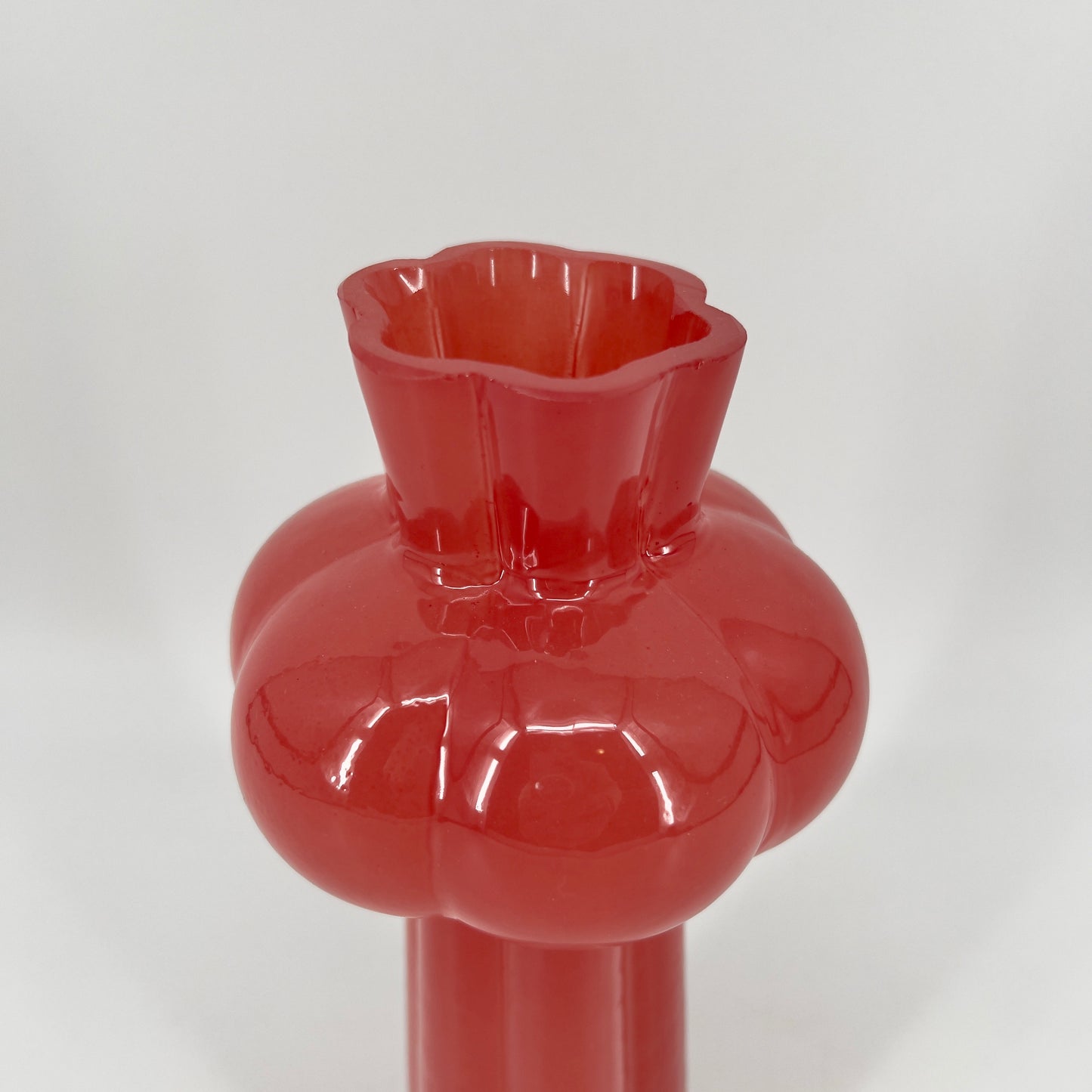 Glazen vaas Marley in roze, 25cm