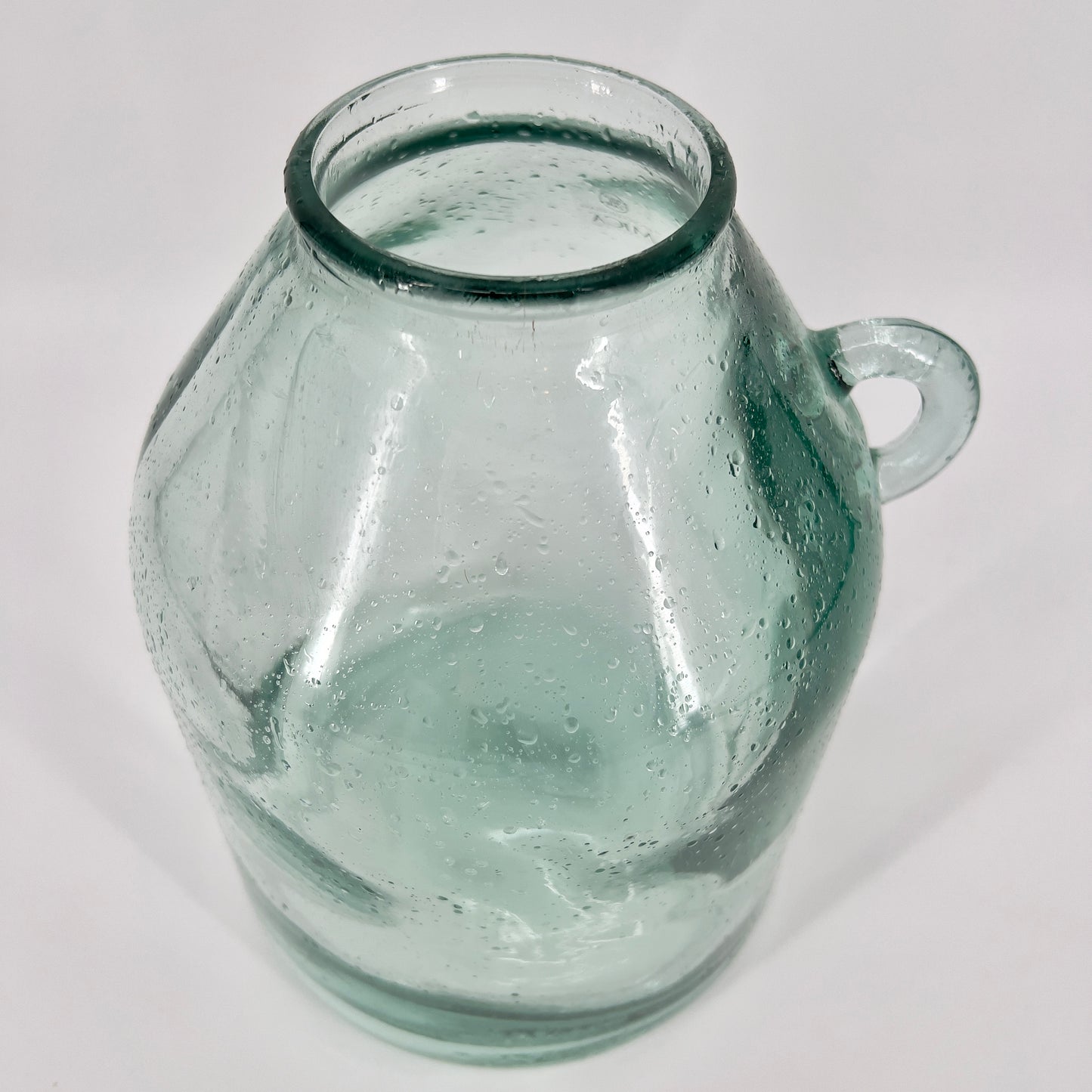 Glazen vaas recycled in groen/blauw, 25,5cm