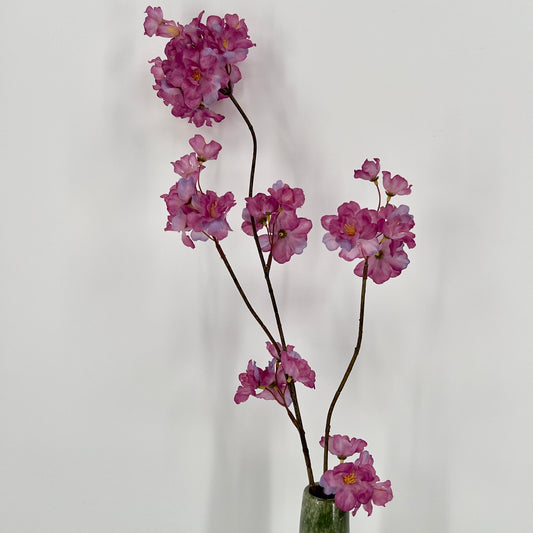 Prunus Malaga spray in lavendel, blauw en geel, 84cm