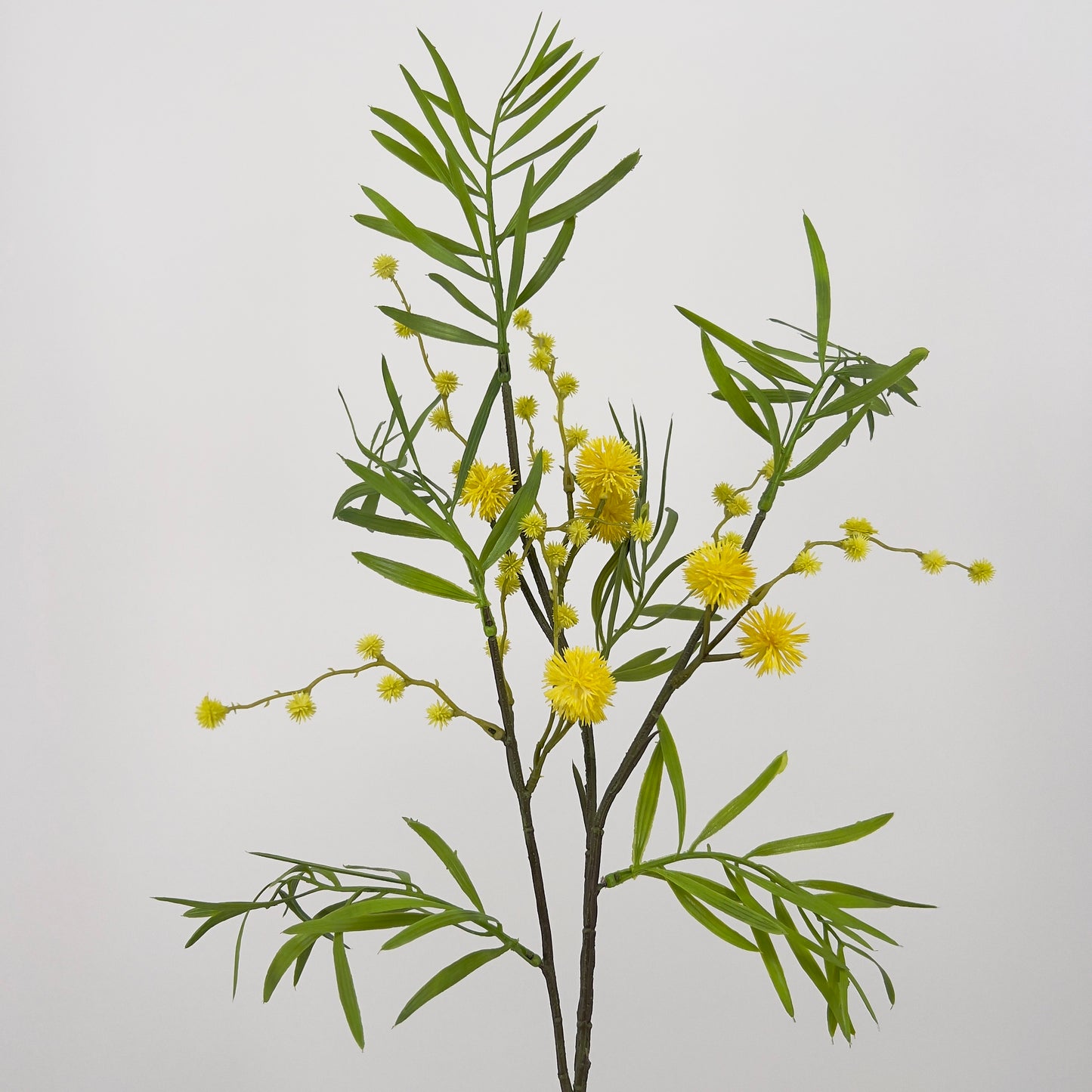 Kunsttak Mimosa spray geel, 70cm