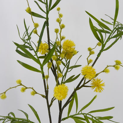Kunsttak Mimosa spray geel, 70cm