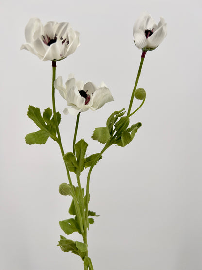 Franse Klaproos/anemoon spray in paars, wit, roze en beauty, 68 cm