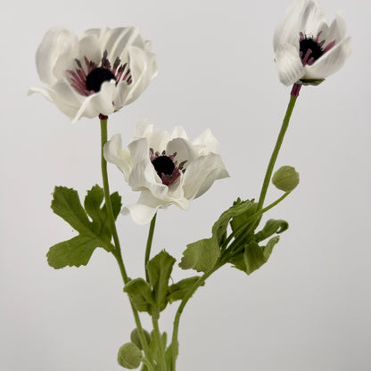 Franse Klaproos/anemoon spray in paars, wit, roze en beauty, 68 cm