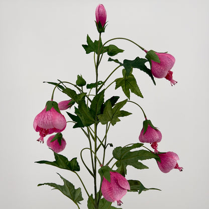 Kunsttak Abutilon spray in roze, fuchsia en geel, 100cm