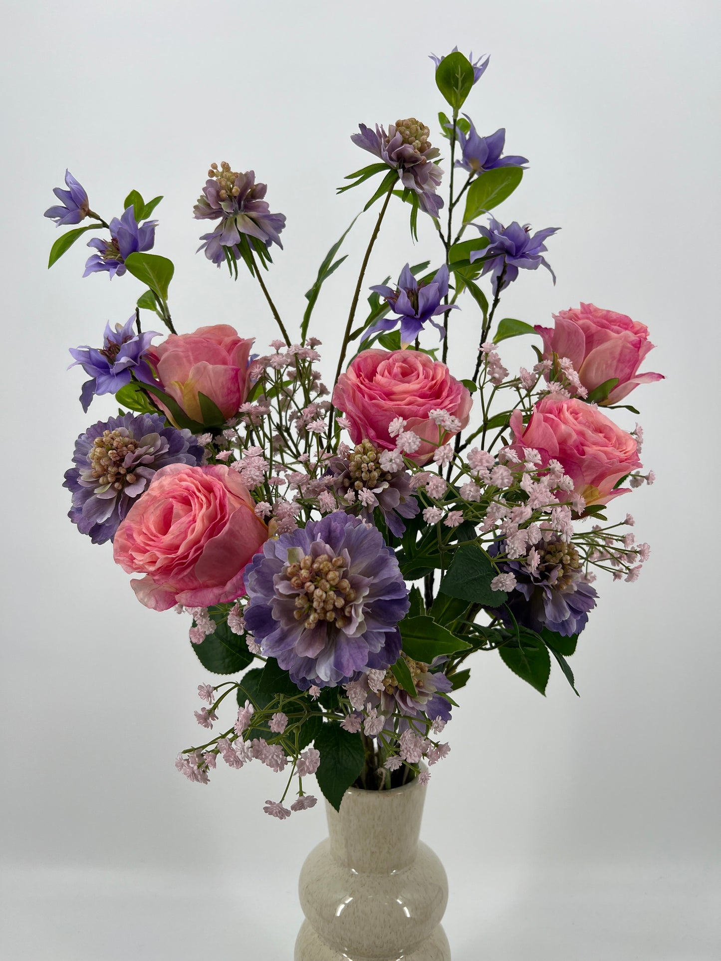 Zijden kunstboeket "Belle Rose", 85cm