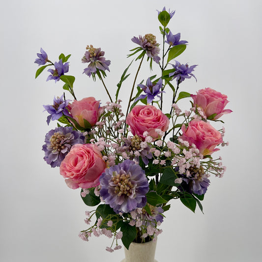 Zijden kunstboeket "Belle Rose", 85cm