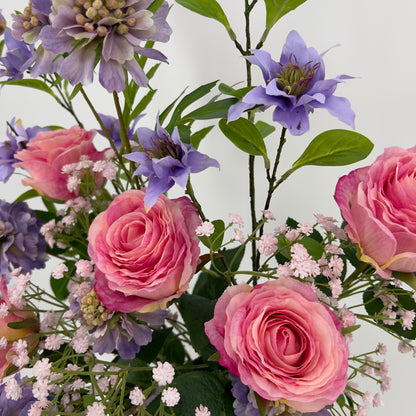 Zijden kunstboeket "Belle Rose", 85cm