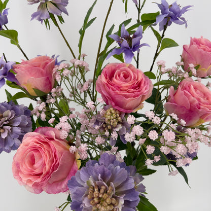 Zijden kunstboeket "Belle Rose", 85cm