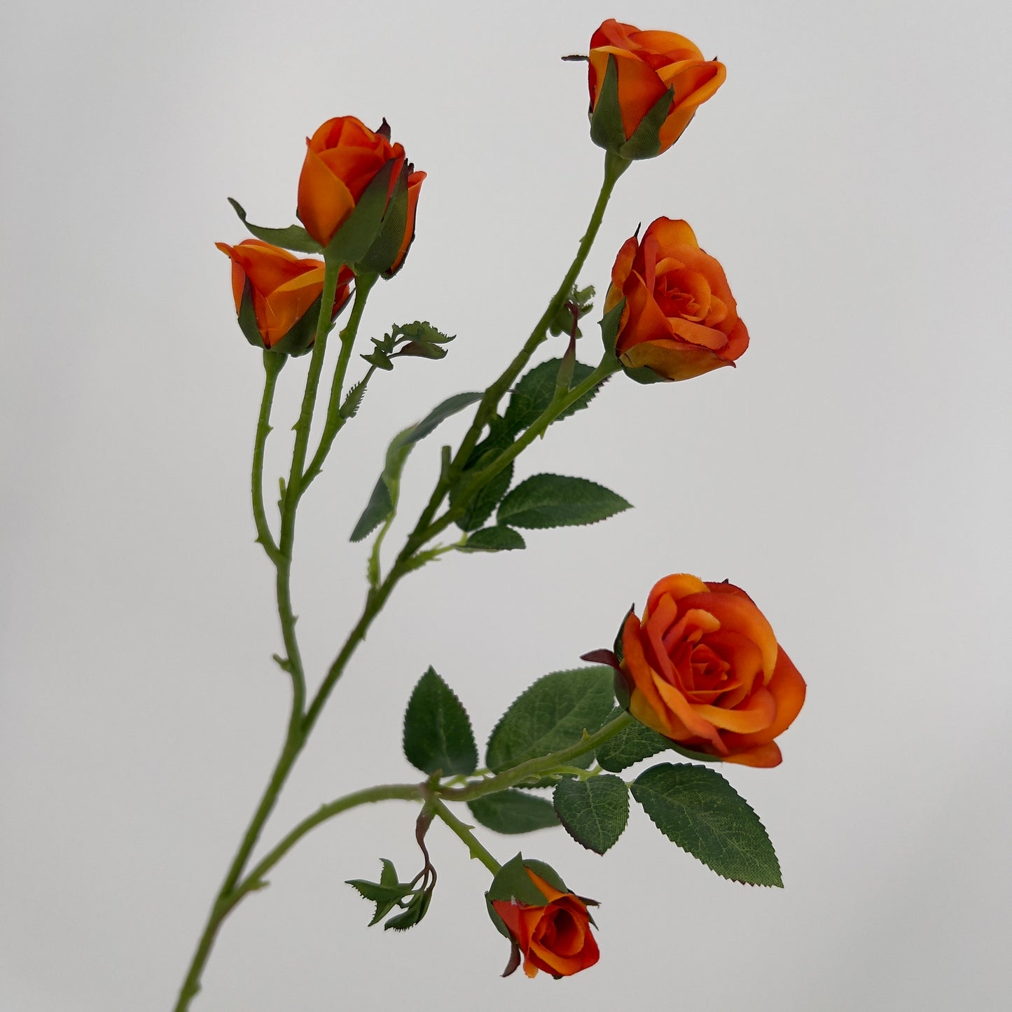 Rose/rozen spray in oranje of fuchsia, 71cm