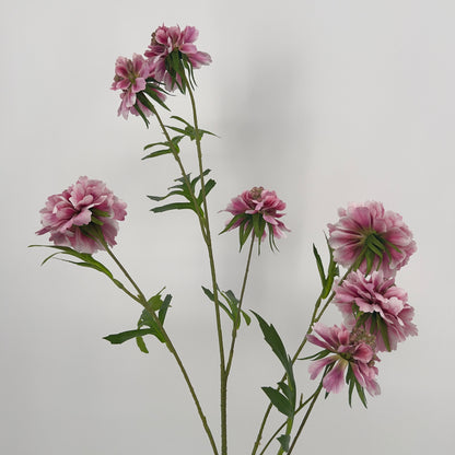 Scabiosa kunsttak in 5 kleuren, 113cm