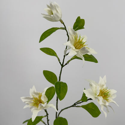 Juweel Clematis spray kunsttak in 3 kleuren, 75cm
