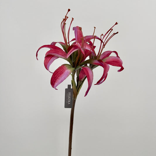 Silk-ka Amaryllis kunst steel in roze, 80cm
