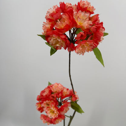 Silk-ka Bloesem kunsttak oranje/zalm, 72cm