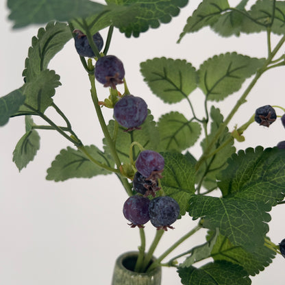 Blauberry spray (blauwe bes) kunsttak blauwe bes, 75cm