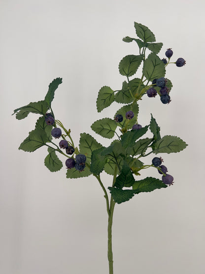 Blauberry spray (blauwe bes) kunsttak blauwe bes, 75cm