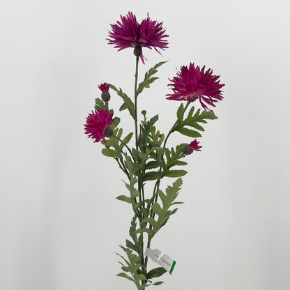Centaurea spray in fuchsia en blauw/donker lila, 100cm