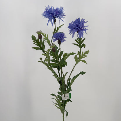 Centaurea spray in fuchsia en blauw/donker lila, 100cm