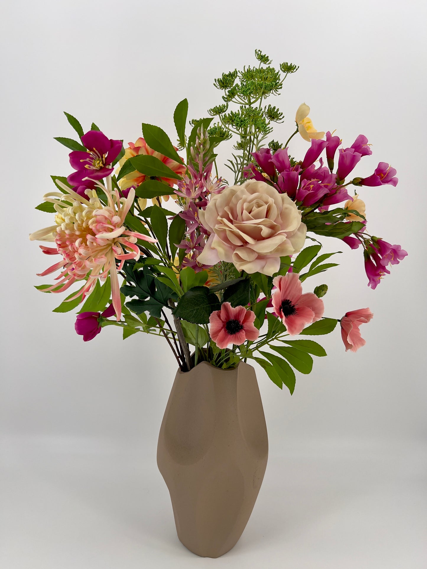 Uitbundig kunstboeket "Kleurenkus", 80cm