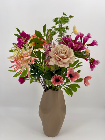 Uitbundig kunstboeket "Kleurenkus", 80cm