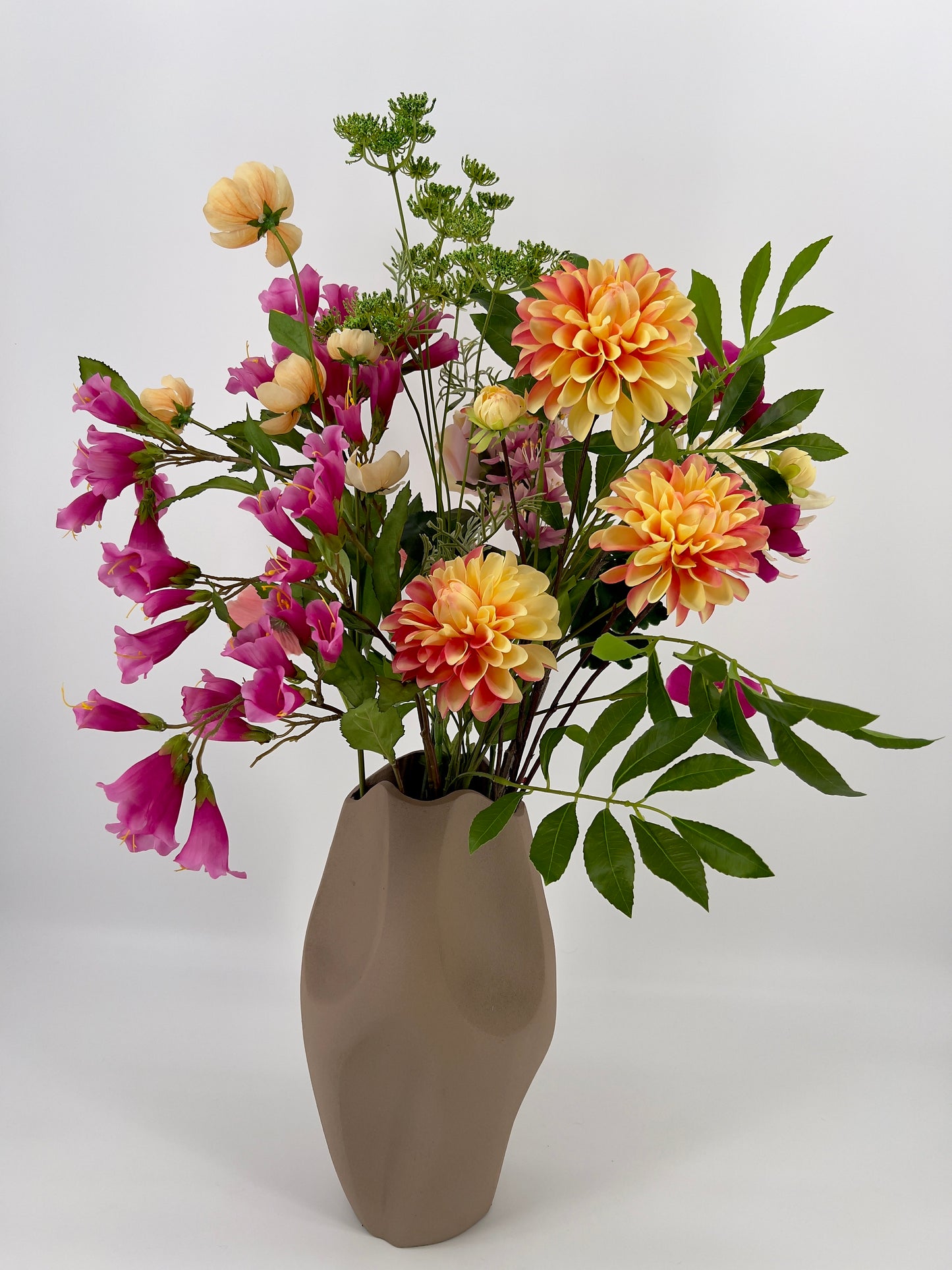 Uitbundig kunstboeket "Kleurenkus", 80cm