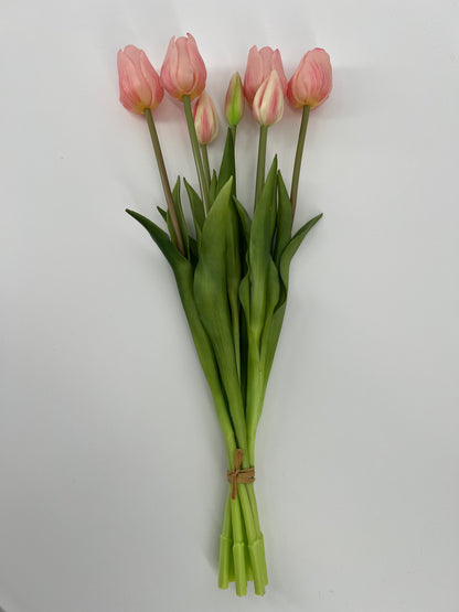 Kunst Tulpen bos real touch van It's All About Art met 7 stelen in wel 15 kleuren, 47cm