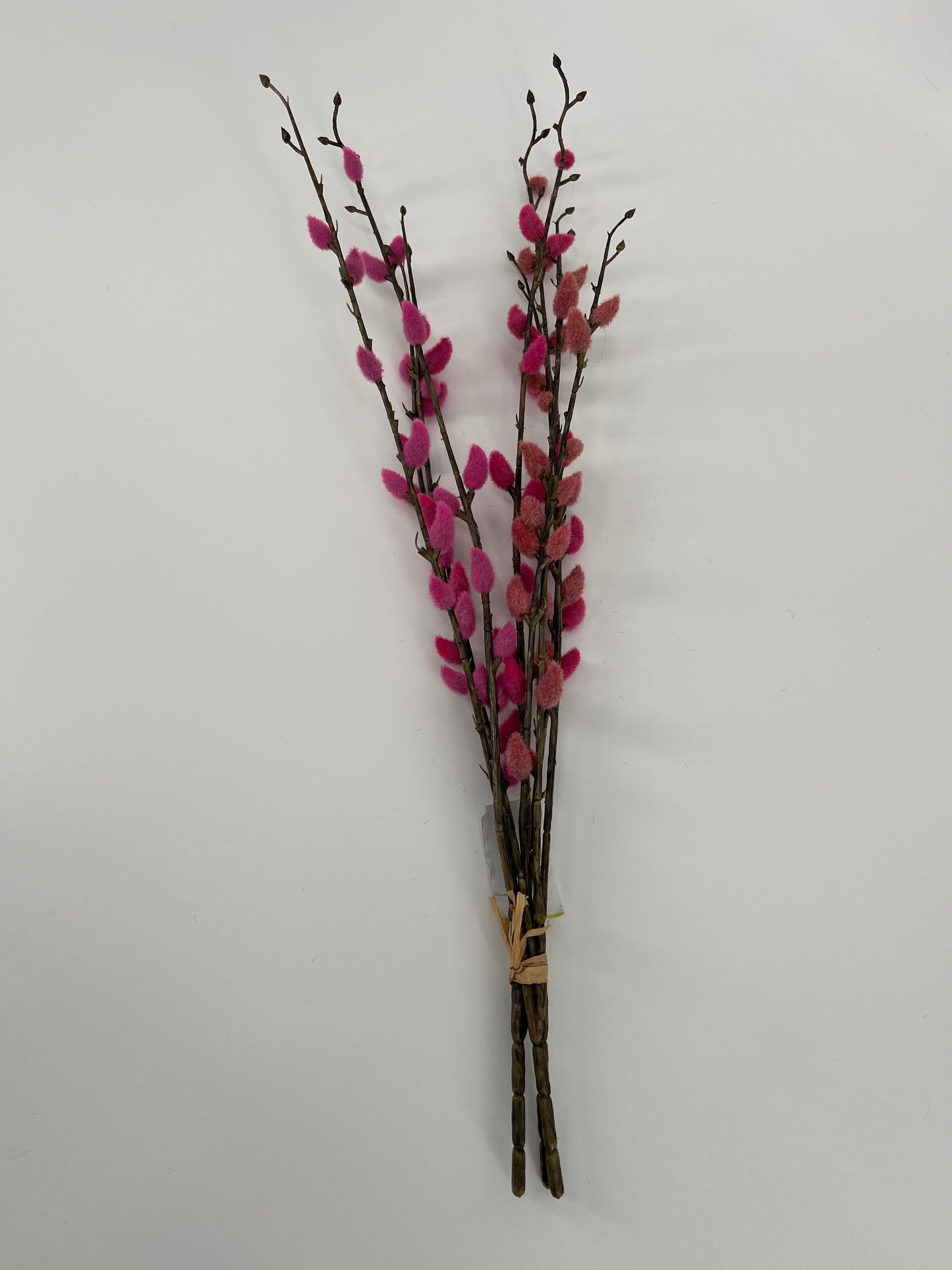 Bundel kunst (wilgen)katjes roze, 55cm