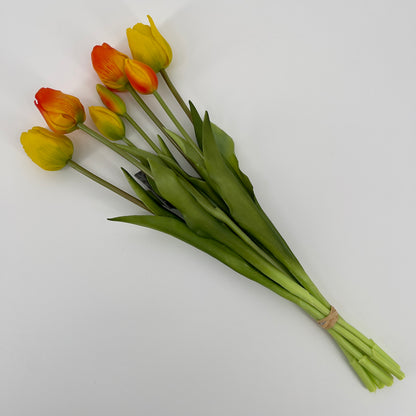 Kunst Tulpen bos real touch van It's All About Art met 7 stelen in wel 15 kleuren, 47cm