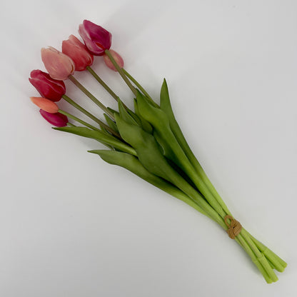 Kunst Tulpen bos real touch van It's All About Art met 7 stelen in wel 15 kleuren, 47cm