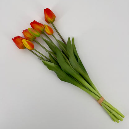 Kunst Tulpen bos real touch van It's All About Art met 7 stelen in wel 15 kleuren, 47cm