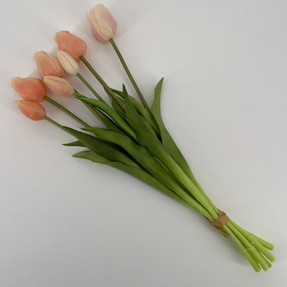 Kunst Tulpen bos real touch van It's All About Art met 7 stelen in wel 15 kleuren, 47cm