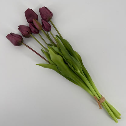 Kunst Tulpen bos real touch van It's All About Art met 7 stelen in wel 15 kleuren, 47cm