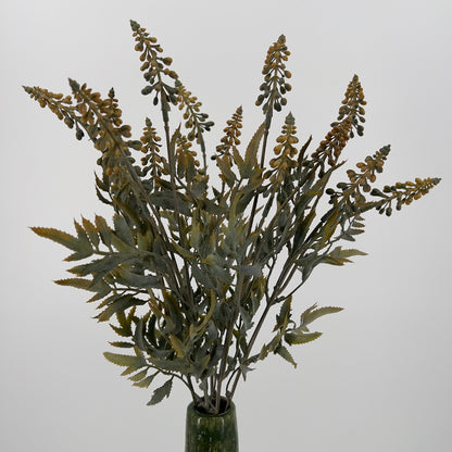 Bosje Salie (vanuit 1 tak) met gele 15 bloemetjes, 46cm