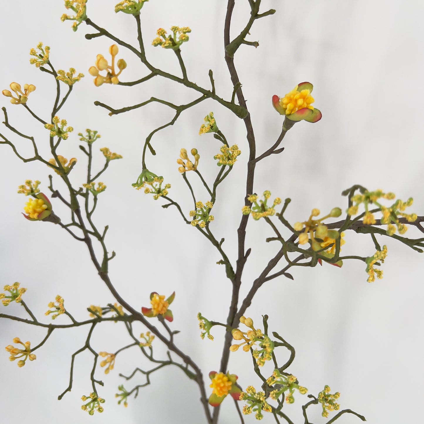 Maple fruit tak in roze en geel, 100cm