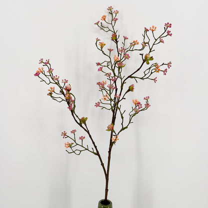 Maple fruit tak in roze en geel, 100cm