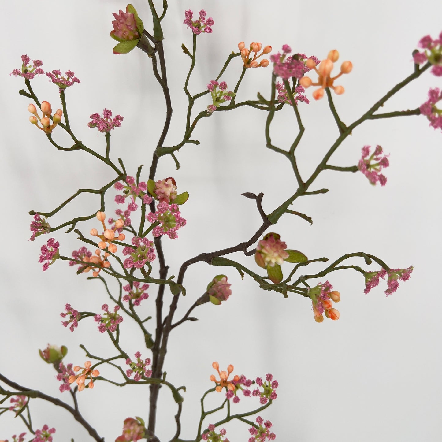 Maple fruit tak in roze en geel, 100cm