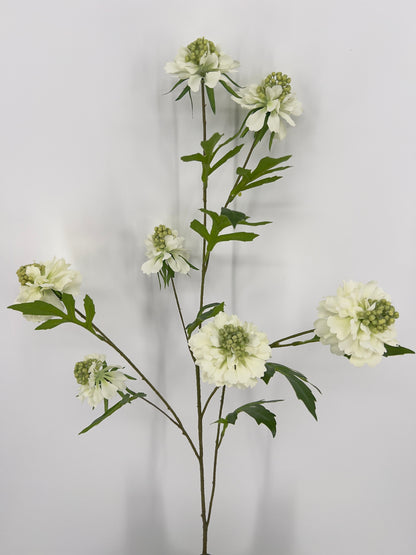 Scabiosa kunsttak in 5 kleuren, 113cm
