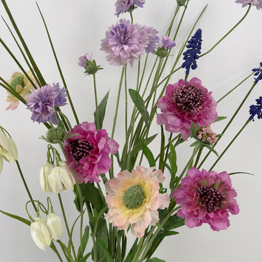 100% Silk-ka, 100% natuur(lijk)! Bloemstuk, veldbloem, voorjaarsbloem, 58cm