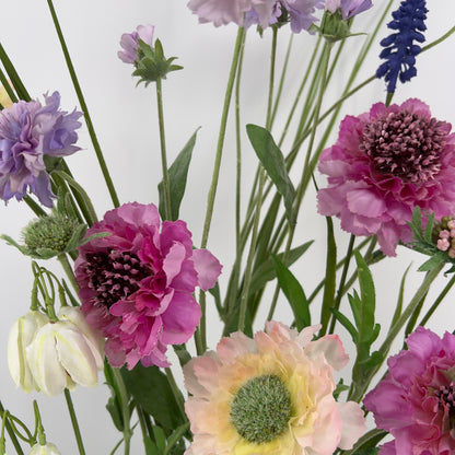 100% Silk-ka, 100% natuur(lijk)! Bloemstuk, veldbloem, voorjaarsbloem, 58cm